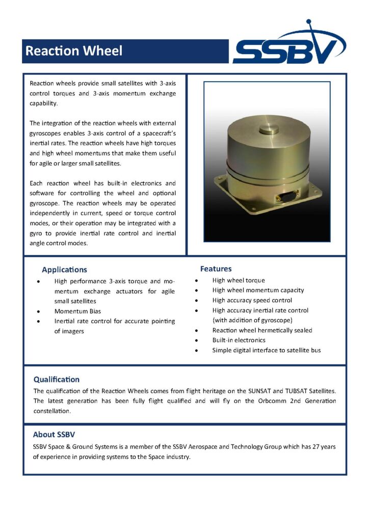 Microsat Reaction Wheel
