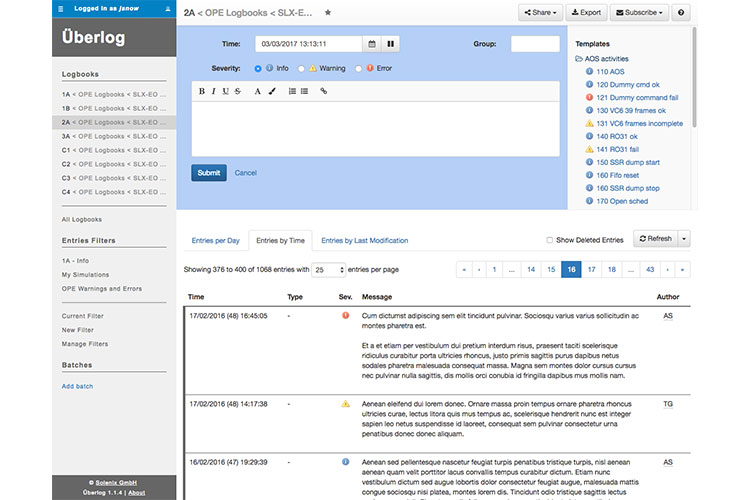 Uberlog Operations Logbook Solution